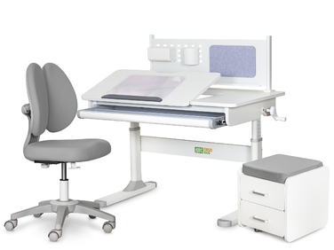 Комплект (L) ErgoKids TH-325 Grey (парта + крісло + тумба) (арт. TH-325 + Y-412 Lite + BD C3 _GREY)