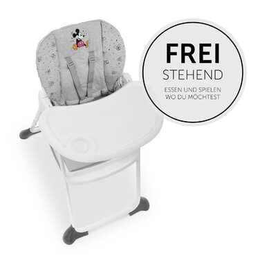 Дитячий стільчик Hauck Sit N Fold Disney (Мікі Маус Grey), 6 місяців - 15 кг, з регульованою спинкою та великим кошиком
