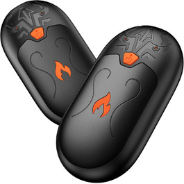 Електричні грілки для рук, 2 шт., з підзарядкою, 24 години тепла, 3 режими нагріву, портативні, для жінок, чоловіків, пацієнтів з ревматоїдним артритом (чорні)