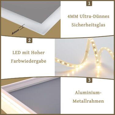 Дзеркало для ванної кімнати Mursche з підсвічуванням, кругле LED дзеркало для ванни, IP44, 60 см, з сенсорною панеллю