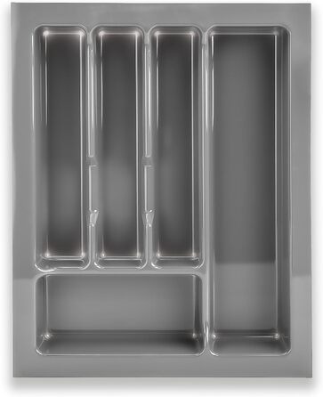 Лоток для столових приборів BigDean 40 см - Можна вирізати за розміром - Пластиковий - 330х430 мм - сріблясто-сірий - Зроблено в ЄС