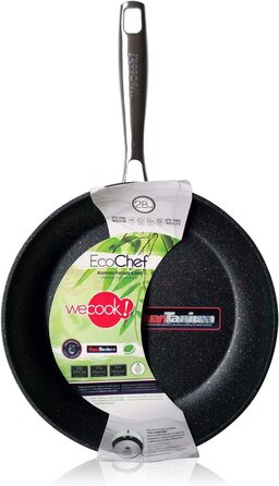 Титановий набір WECOOK EcoChef з 3 каструлями, 18-20-24 см, кований алюміній, індукційний, 5 антипригарних шарів, без PFOA, очищення посудомийної машини, підходить для всіх типів плит, склокераміка, газ