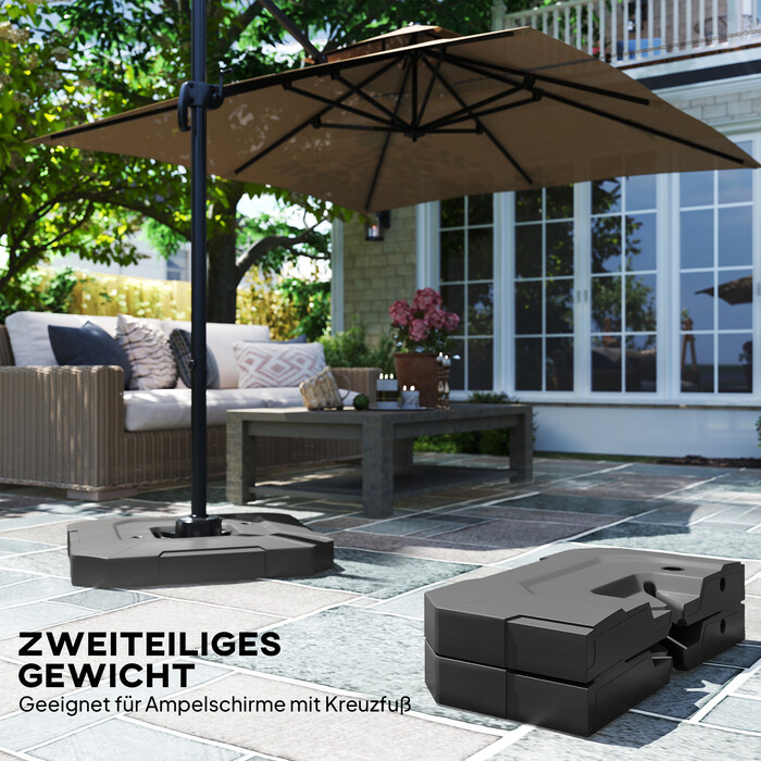 Підставка для парасольки, 2 частини, водонепроникна, вага для парасольки, підставка для садової парасольки