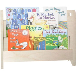 Монтессоріанська книжкова шафа для дітей, Полиця для іграшок, Комікс, Книги, Спальня, 2 поверхи, Розвиваючі ігри з натурального дерева