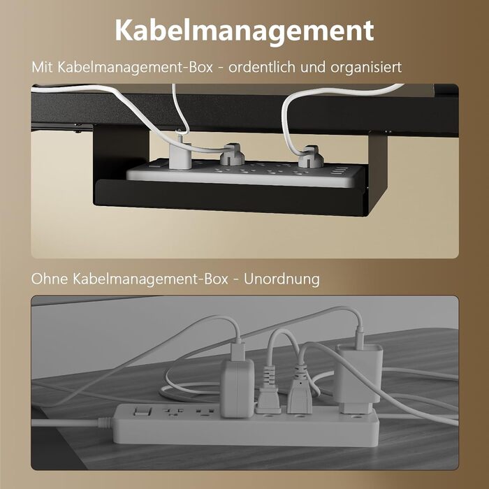 Регульований стіл, 180x80 см, електричний стоячий стіл з подвійним мотором, сенсорна панель, USB-A, організація кабелів, стільниця 25 мм, ергономічний офісний стіл, білий