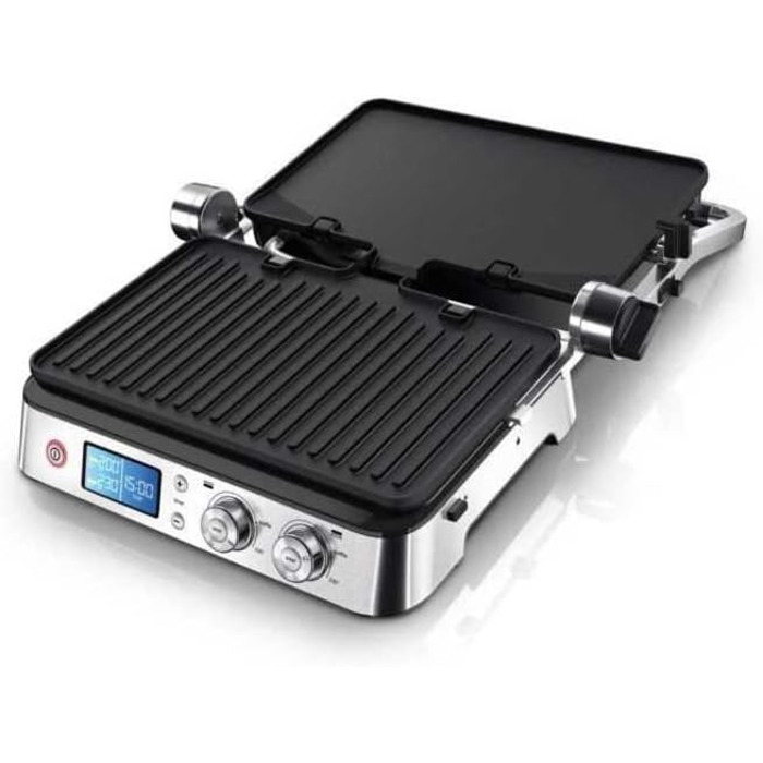 Контактний гриль Braun MultiGrill 9 Pro CG 9167 з 6 наборами пластин (гриль, плоскі, вафельні) та датчиком температури