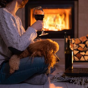 Візок Relaxdays для дров з дерев'яним кошиком