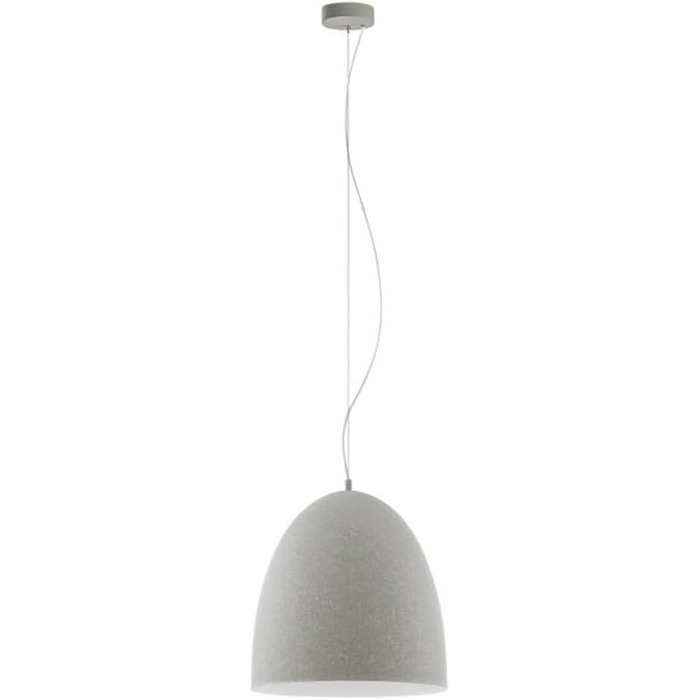 Підвісний світильник EGLO Sarabia, підвісний світильник на 1 полум'я, підвісний світильник з металу сірого кольору з бетоном, лампа для обіднього столу, світильник для вітальні з цоколем E27, (Ø 48,5 см)