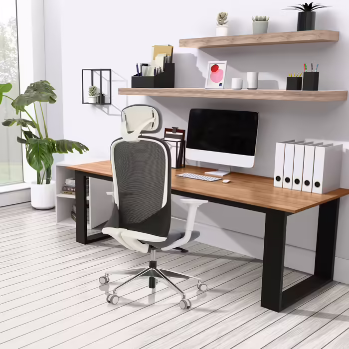 Крісло офісне / поворотне крісло AVEZA PRO сітка / тканина чорна hjh OFFICE