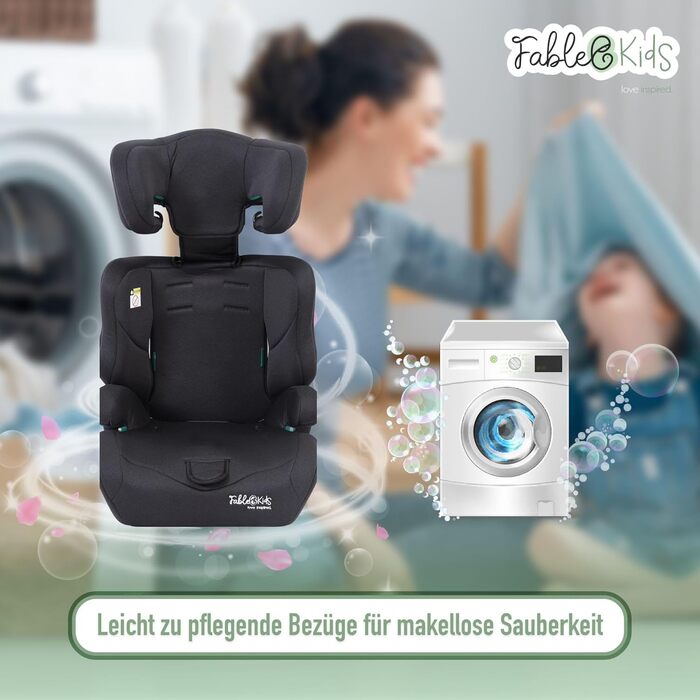 Автокрісло Kinderautositz 9-36 кг, 3-точкова система безпеки, для дітей 15 місяців, чорний колір, регульована підголовник, ECE R129/03