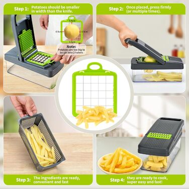 Багатофункціональний овочеріз Mandoline зі сталі: для кубиків, соломки, картоплі