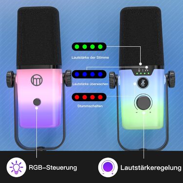 USB-мікрофон Zealsound для ПК та стримінгу – мікрофон-конденсатор з шумозаглушенням, студійний мікрофон для запису, подкастів, ASMR, сумісний з Mac, PS5/4, Android