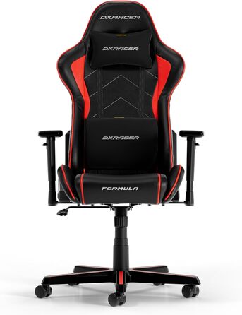 Ігрове крісло DXRacer FORMULA L, шкіра ПВХ, чорний/червоний