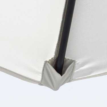 Сонячний парасоль - парасолька для саду/ринку з ручним механізмом, алюмінієва конструкція, 180 г/м² поліестер, бежевий колір, діаметр 2,6 x 2,35 м