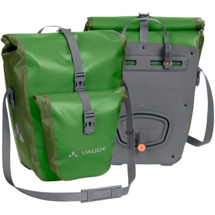 Кофри для багажника Aqua Back Plus, 2 задні кофри водонепроникні, об'єм 51 літр, задня сумка для велосипеда, легке кріплення (Parrot Green, One Size, Single)