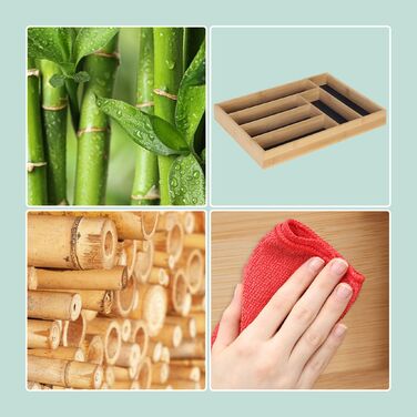 Скринька для столових приборів Relaxdays з бамбука