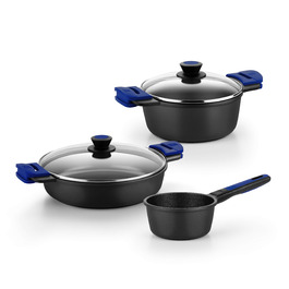 BRA Advanced Набір посуду алюмінієвий литий з антипригарним покриттям 4 предмети, для всіх типів плит, включаючи індукційні