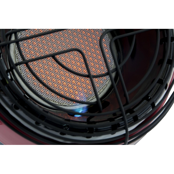 Портативний газовий обігрівач Mr Heater MH9BDF - Газовий обігрівач з газовим балоном - Газовий обігрівач - Кімнати площею до 26м2 - Підходить для картриджів з пропаном G31 і бутаном/пропаном G3031 - Чорний/Червоний (середній)
