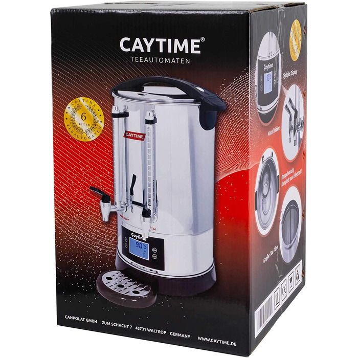 Цифровий чайник-самовар Teemaschine D6 з подвійними стінками, 6 літрів