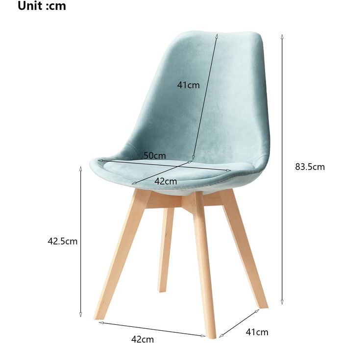 Набір обідніх стільців 6 шт., масивні дерев'яні ніжки, знімні подушки, кухонні стільці, сучасний дизайн. (6 стільців, 8 стільців, гусячий пух, зелений)