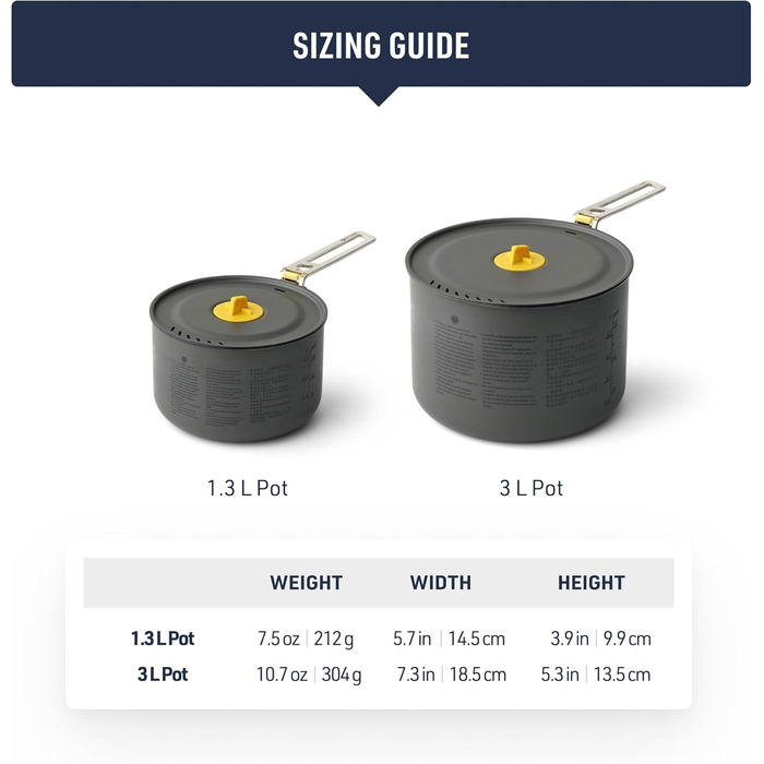 Набір посуду Sea to Summit Frontier UL Two Pot Set - 2 каструлі для приготування їжі на природі