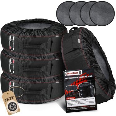 Захисні чохли для шин Moveland 18-22 дюйми (4 шт.) - водонепроникні, пилонепроникні, для зберігання та транспортування