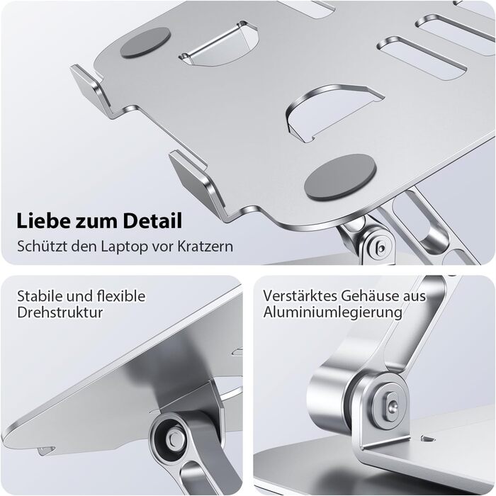 Підставка для ноутбука CreaDream: регульована, 360° обертання, для 10-17