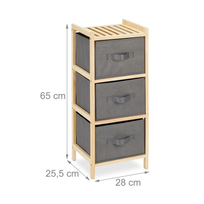 Відкидна полиця Relaxdays з 3 кошиками