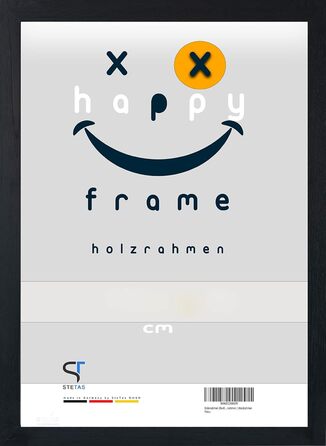 Рамка для фото SteTas 45x60 см чорна Happy Frame M Акрилове скло Фоторамка