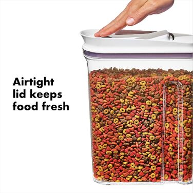 Контейнер OXO Good Grips Pet POP для корму для тварин, 4.2 л з лопаткою | Ідеально для до 1,8 кг корму для собак або 1,6 кг для котів | Герметичний, BPA-free