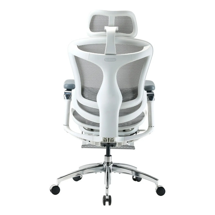 Ергономічне офісне крісло Doro C300 Pro white з підставкою для ніг