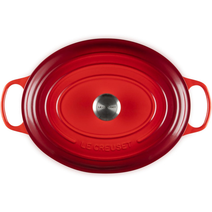 Le Creuset Signature Bräter aus Gusseisen mit Deckel, 35 см, овальний, 8,9 л, Kirschrot
