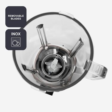 Блендер Black+Decker BXJB1201E 2200W з 2.2L скляним глечиком, 8 швидкостей, 6 лез з нержавіючої сталі, функцією Pulse та Ice Crush, LED-дисплеєм та системою безпеки