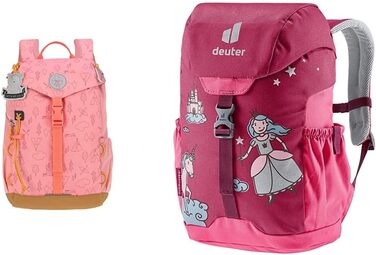 Рюкзак для походів дитячий туристичний та VAUDE Рюкзак для хлопчиків та дівчаток Puck 10 літрів рожевого кольору (Rose, комплект з дитячим рюкзаком 8 л)