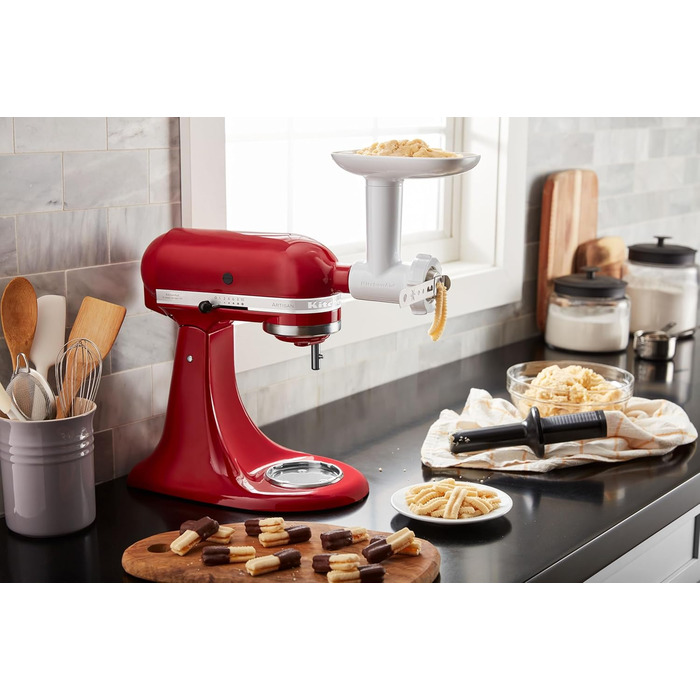Насадка для KitchenAid Fleischwolf - подрібнювач м'яса та овочів з формочками для печива (5KSMFGCA)