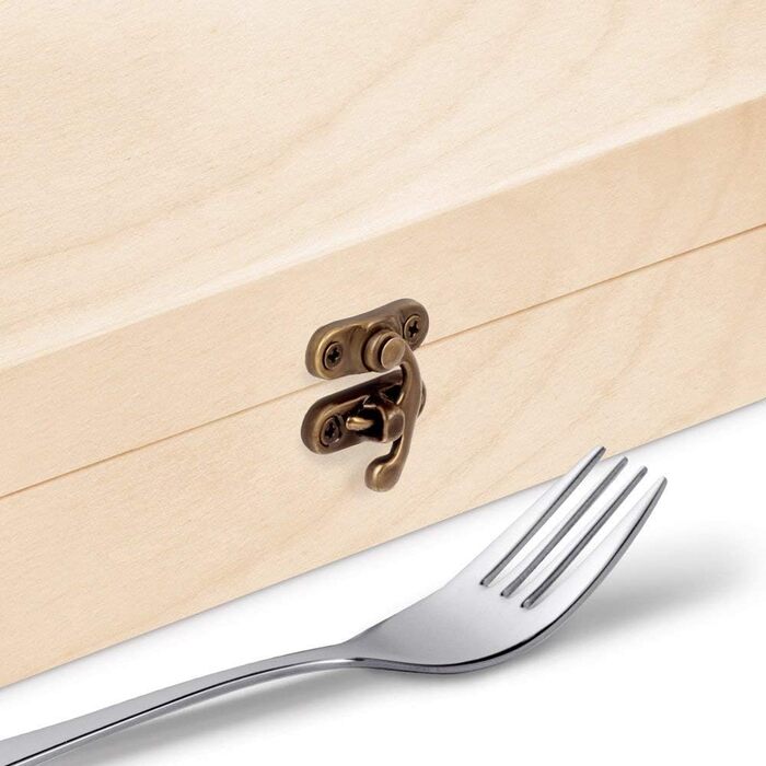 Набір дитячого столового прибору Maverton Kinderbesteck з гравіюванням + дерев'яна коробка з надруком - з тваринами, з нержавіючої сталі, коричневий - подарунок для дівчинки на день народження, хрещення, народження - різдвяні подарунки - ведмедик (мотив)