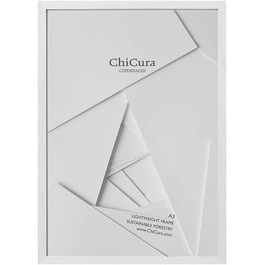 Рамка для картин ChiCura A3 з дерева та акрилового скла (тверда деревина) Рамка для картин 30x42 біла для плаката Плакат Фотошпалера Фоторамка для дитячих малюнків Пазл-колаж Фоторамки для стін акрилові А3