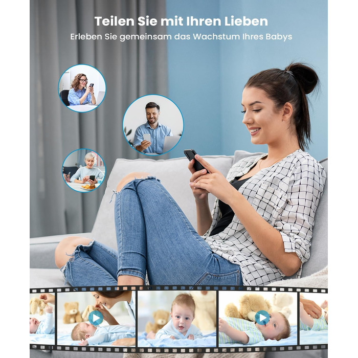 Відеоняня ieGeek з камерою 2.5K/4MP, 5.5