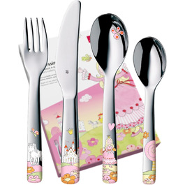 Дитячий столовий набір WMF Prinzessin Anneli з гравіюванням імені. Персоналізований подарунковий набір для хлопчиків та дівчаток. Ідеальний для хрещення.