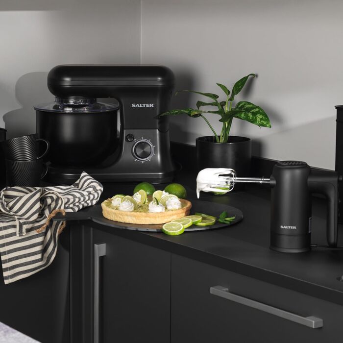 Міксер ручний Salter EK5613BMBLK Kuro - електричний міксер з набором насадок, 5 швидкостей, Turbo-функція, система Quick Release