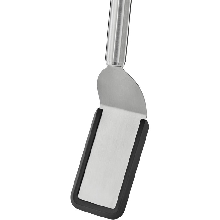 Сендвіч-піддон RSLE колінчастий, високоякісний токар з нержавіючої сталі з круглою ручкою та вушком для підвішування, нержавіюча сталь 18/10, срібло (26 см, без перфорації, силікон)