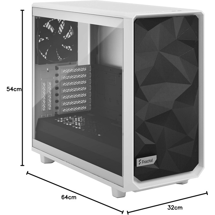 Корпус Fractal Design Meshify 2 White TG із прозорим склом