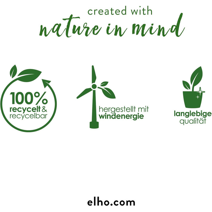 Квітчанка Elho Sereh Rund 40 - горщик для дому та саду, перероблений пластик, бежевий, Ø 39.0 x H 33.3 см