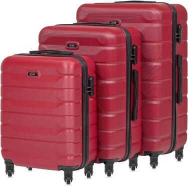 Велика валіза Колір 76x49x29 см Розмір Дорожня валіза на 4 колесах з ABS Цифровий замок Місткість 108 (червоний, набір)