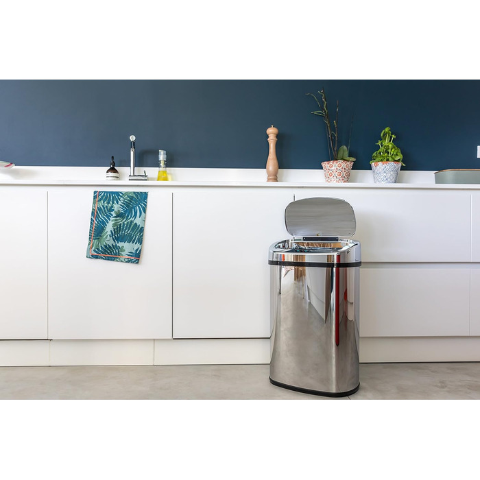 Автоматичний відро для сміття Kitchen Move Majestic, 58 л, нержавіюча сталь, сріблястий колір