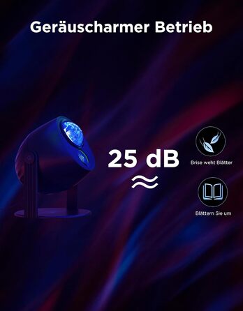 Проєктор зоряного неба Govee RGBW Aurora: Лампа, 52 сцени, таймер, 18 шумів, сумісність з Alexa Matter, для дитячої кімнати та спальні