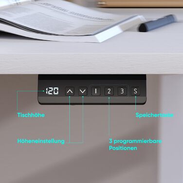 Електричний регульований стіл ONKRON, чорний, для стільниць 120-170 см, до 70 кг (Cdf222e-w)