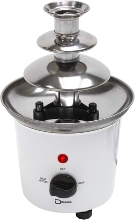 Шоколадний фонтан 14 см, 60 Вт, білий/сріблястий