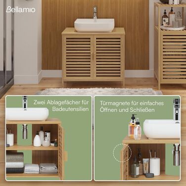 Шафа для ванної кімнати Bellamio Newa Badregal – бамбукова шафа з 5 полицями, 140x33x33 см