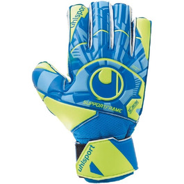 Унісекс - м'які воротарські рукавички для дорослих, футбольні рукавички (8, радар синій / fluo жовтий / sw)